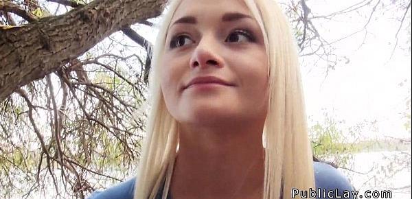  Russian blonde nurse banging in public